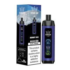 Al Fakher Crown Bar Disposable Vape – Berry Ice – 8000 Puffs