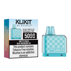 KLIKIT Pretty Peach Blue Raspberry Ice Disposable Vape