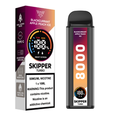 Skipper – Blackcurrant Apple Peach Ice 50mg Turbo Disposable Vape (10000Puffs)