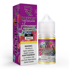 RUFPUF Lit Strawberry Raspberry Blueberry Ice Nic Salt – 30ML