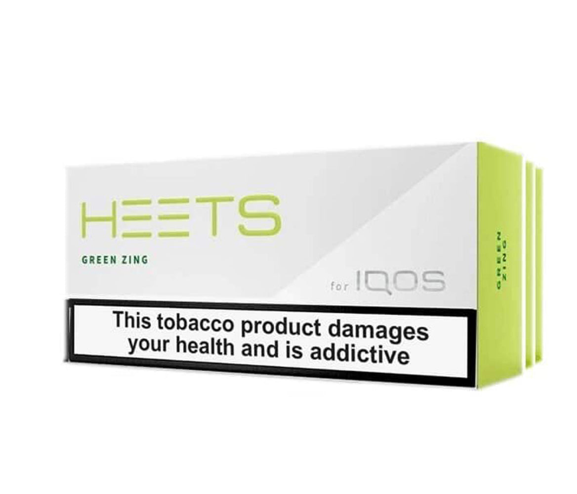 IQOS HEETS – Green Zing Carton (10 Packs / 200 Sticks)
