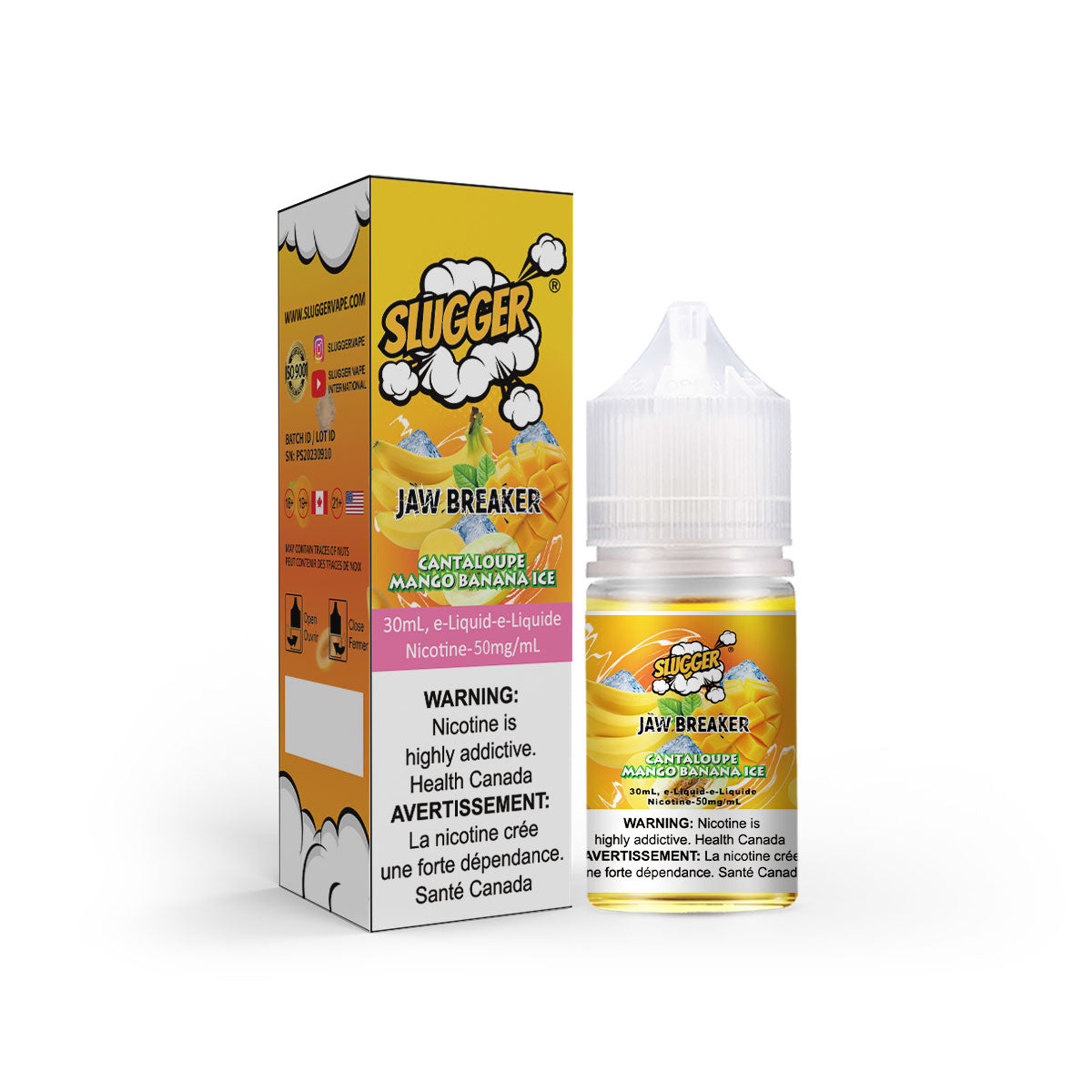 Slugger Jaw Breaker Cantaloupe Mango Banana Ice 30ml (20mg / 35mg / 50mg)