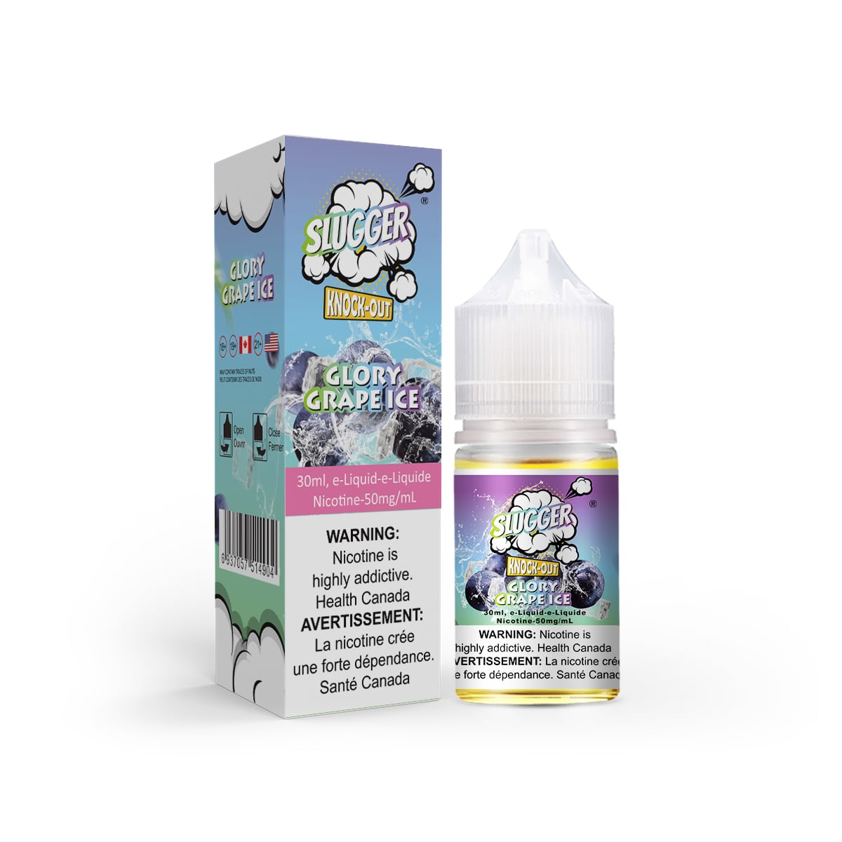 Slugger Knockout - Glory Grape Ice - 30ml (20, 35, 50 mg)