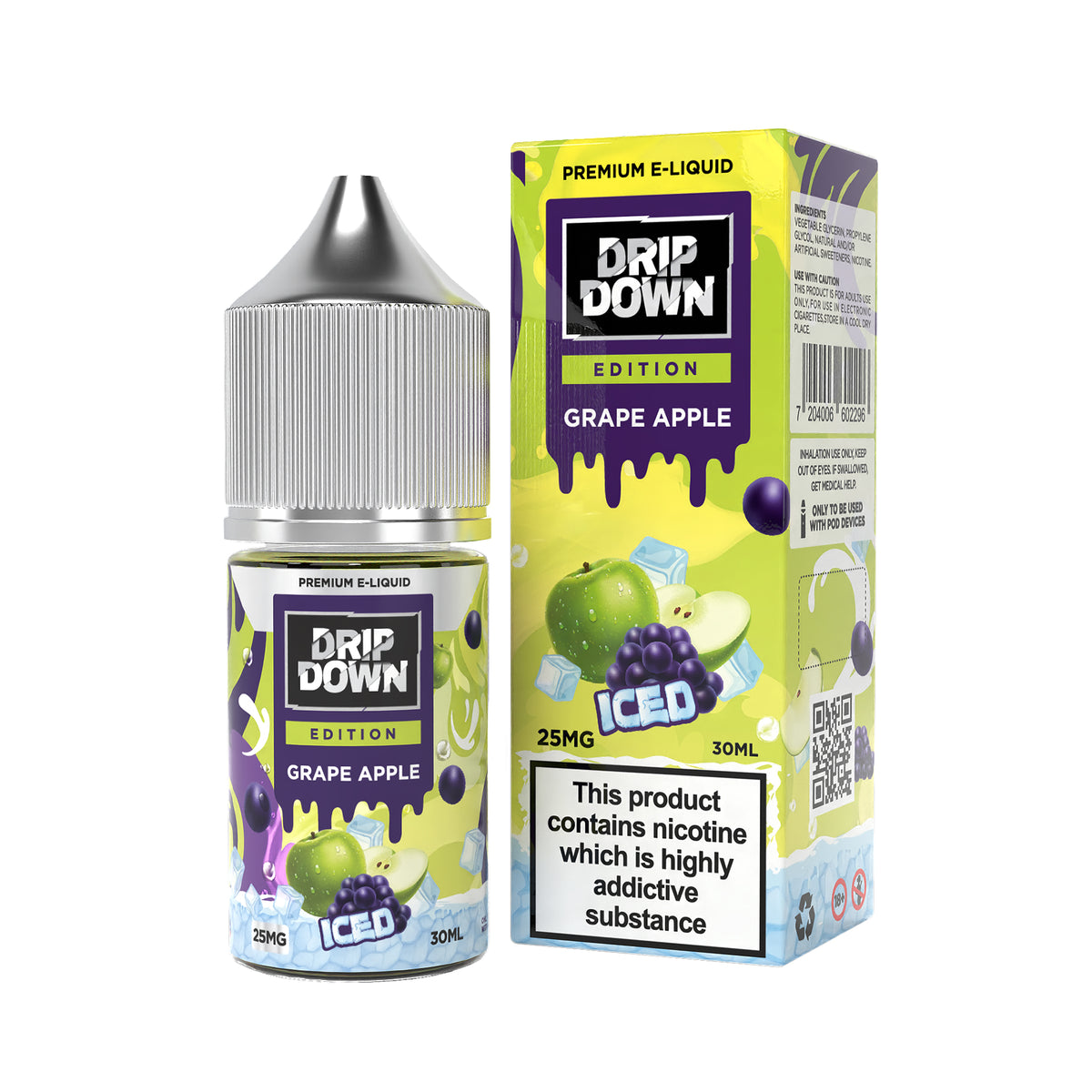 Drip Down Edition Nic Salt – Grape Apple Ice 30ml (25MG-50MG)