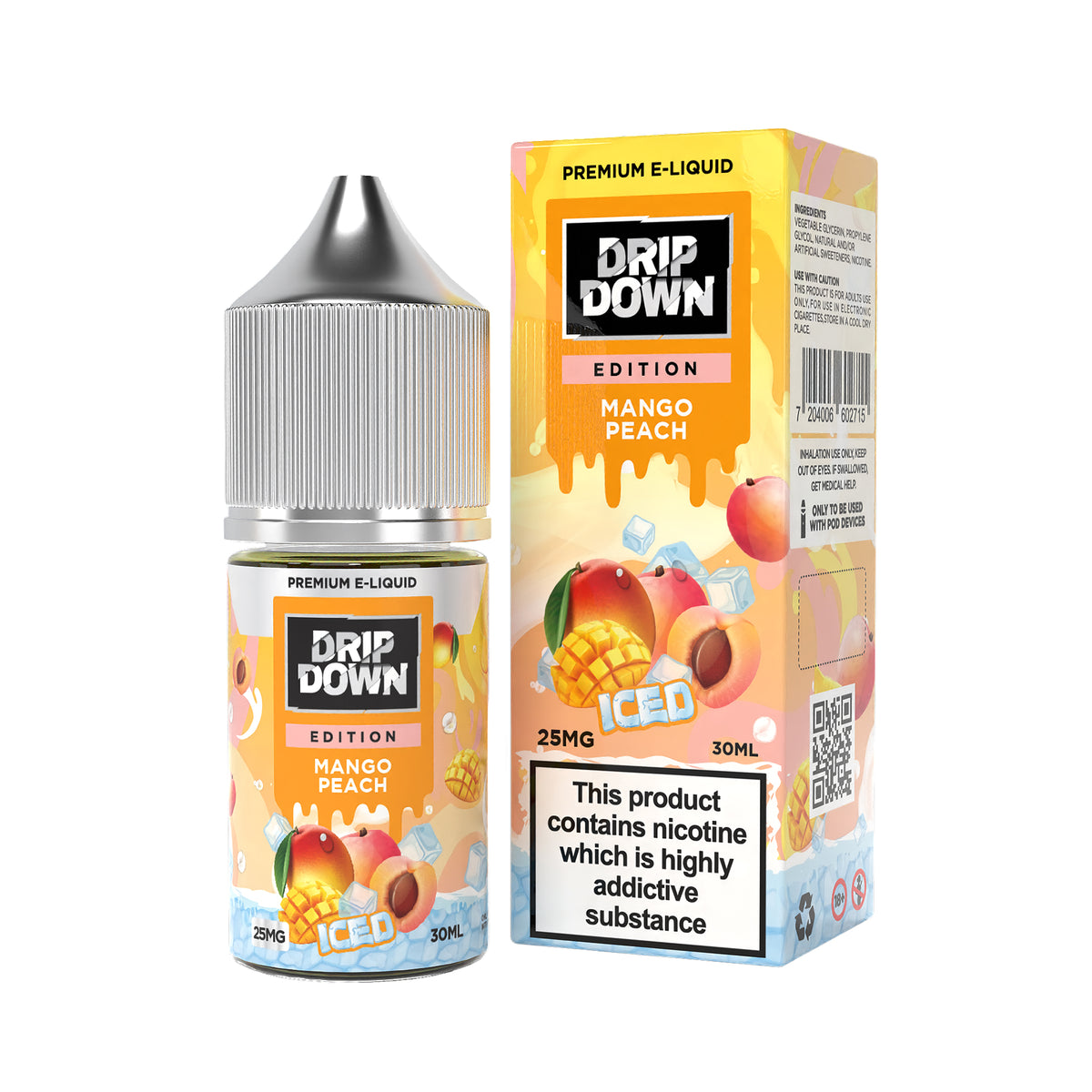 Drip Down Edition Nic Salt Mango Peach Ice 30ml (25mg & 50mg)
