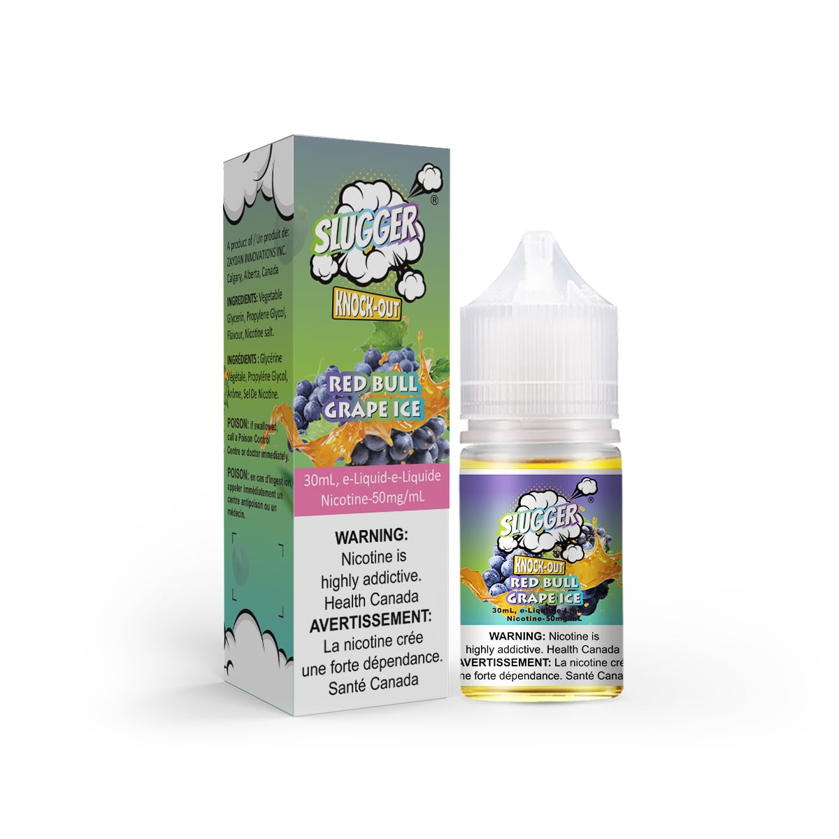 Slugger Knockout - Red Bull Grape Ice - 30ml (20, 35, 50 mg)