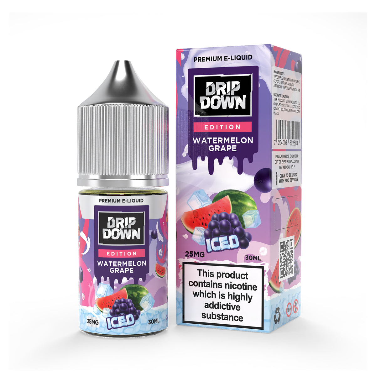Drip Down Edition Watermelon Grape Ice Nic Salt 30ml
