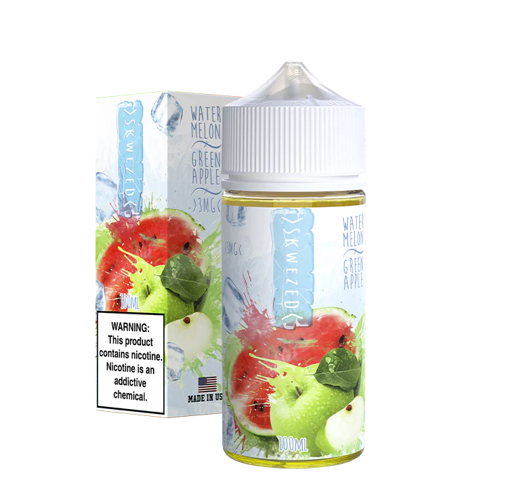 SKWEZED - WATERMELON GREEN APPLE ICE - 100ml (0mg,3mg,6mg)