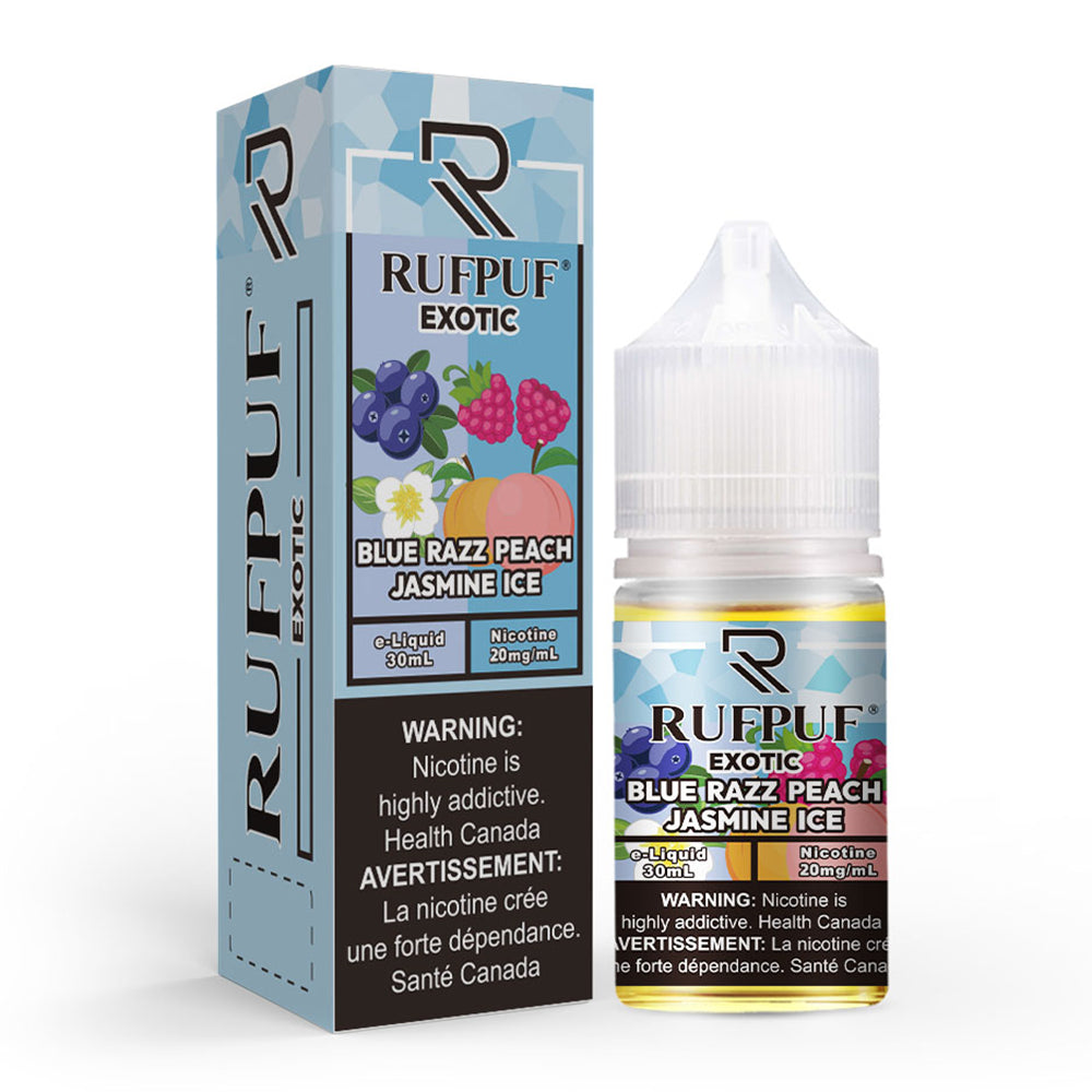 RufPuf Exotic Blue Razz Peach Jasmine Ice Nic Salt – 30ml